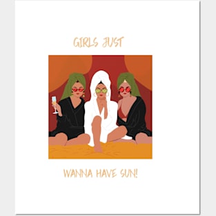 Girls just wanna have sun | summer vibes | waiting for sun Posters and Art